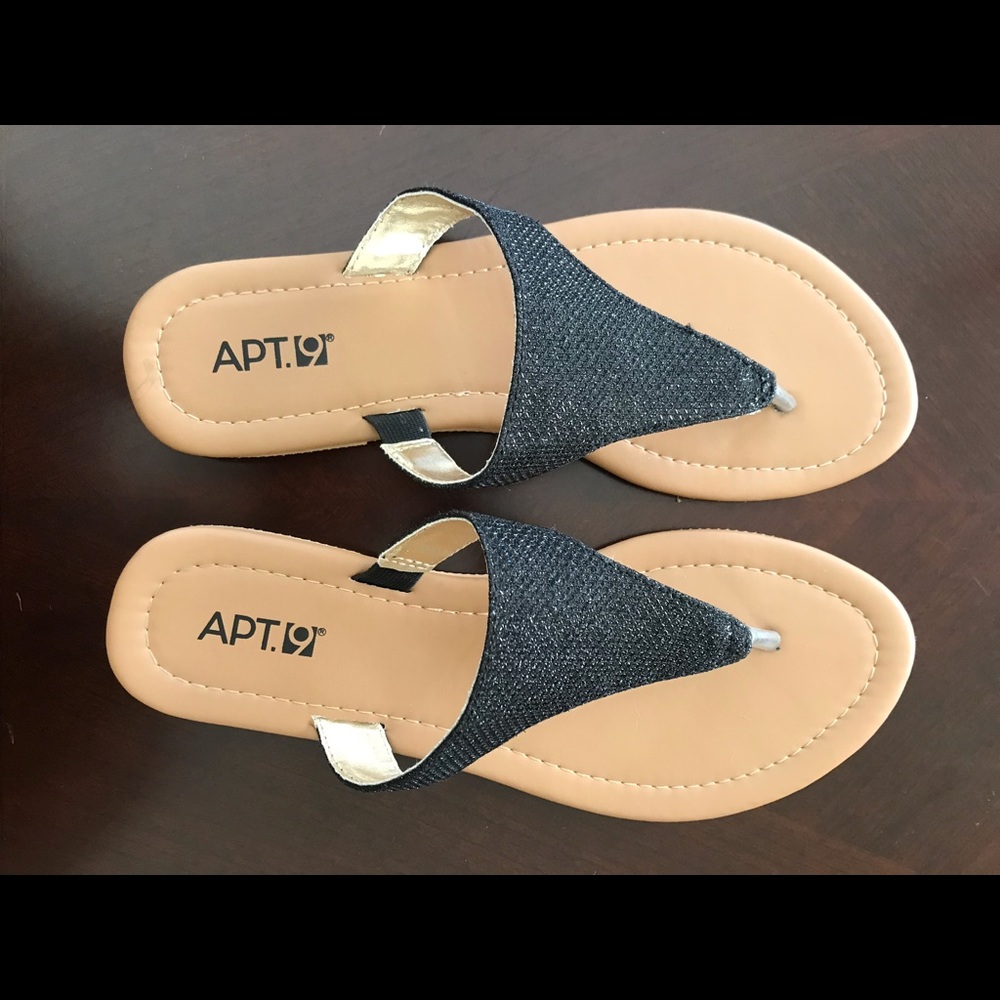 Size 5-6 Shimmery Black Sandals